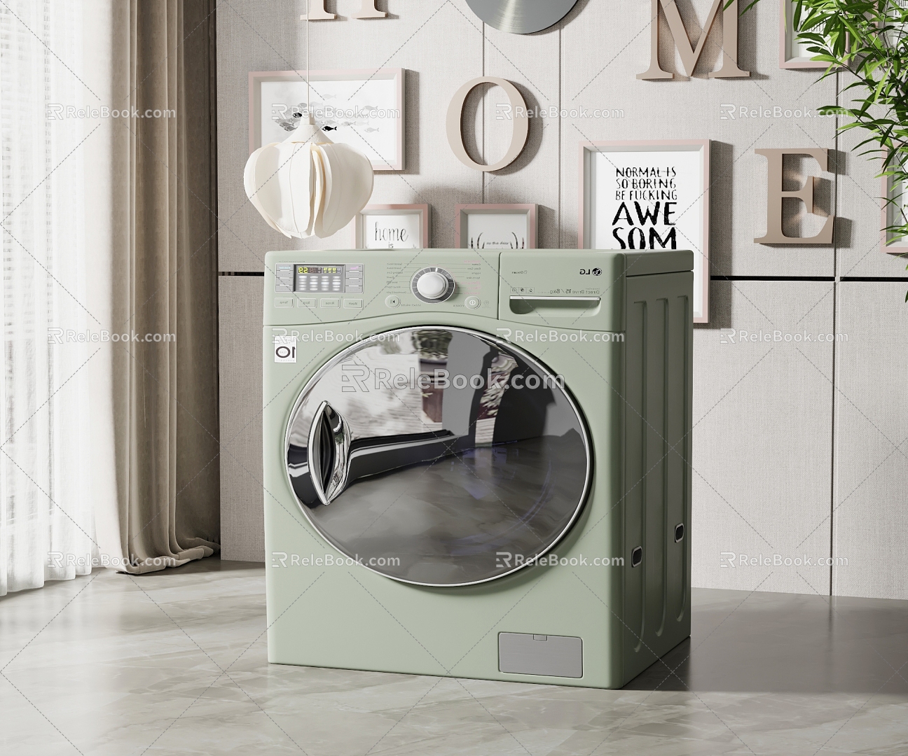 Modern washing machine 3d model