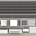 Various Modern Air Conditioner Vent Designs With Different Shapes For Home Use 3d model