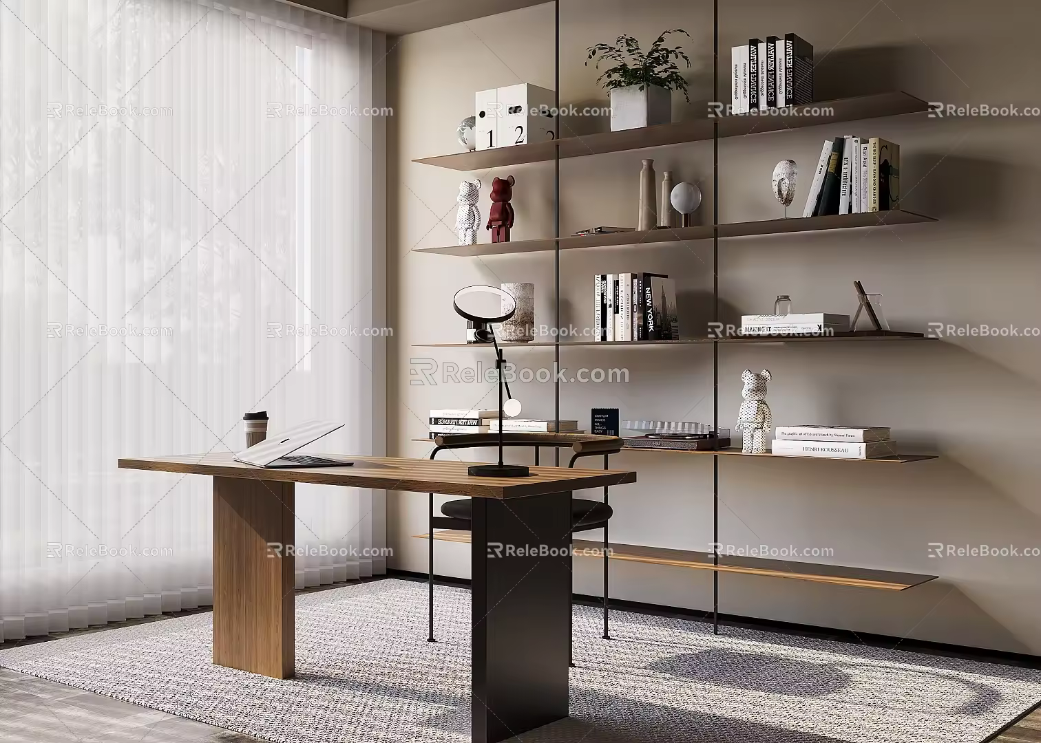 Modern study 3d model