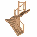 Wooden Staircase Design With Handrail And Steps For Home Interior