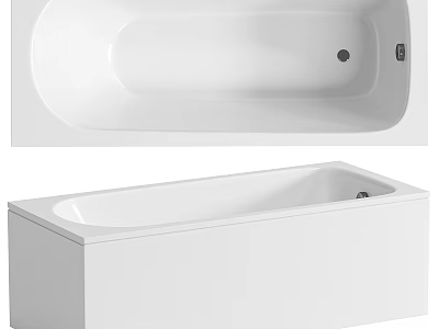 Modern White Bathtub Designs For Bathroom 3d model