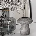 Minimalist Home Decorative Ornament Set With Reed Diffuser Metal Geometric Decor And Magazine