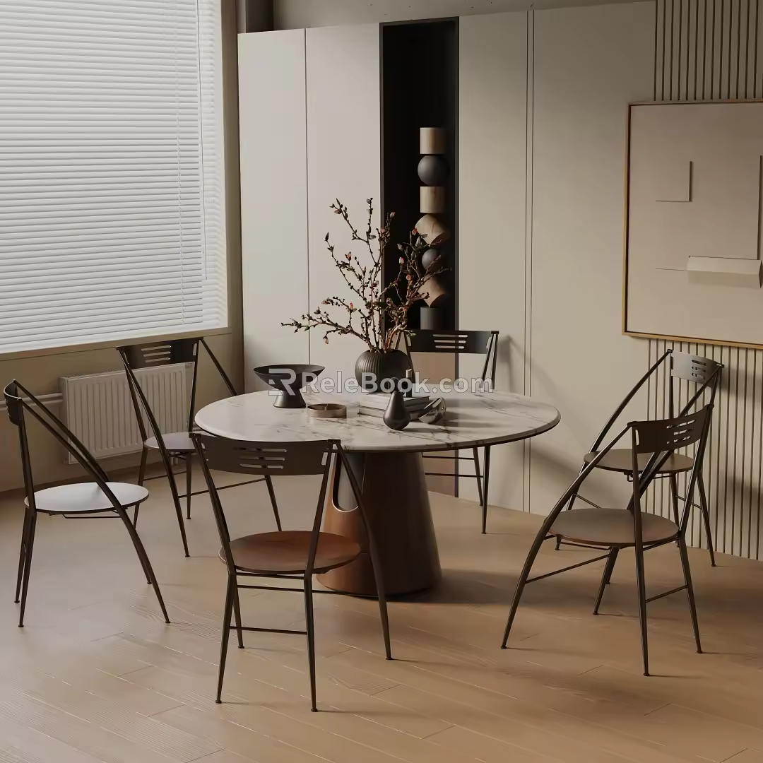 Modern table combination 3d model