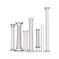 Classical Roman Columns with Various Design Styles and Architectural Details 3d model