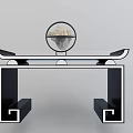 New Chinese style end view cabinet combination 3d model