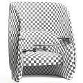 Modern Herringbone Fabric Privacy Chair With Adjustable Side Table For Comfortable Quiet Office Working Space
