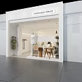 Modern Clothing Store Interior With Mirrors Clothes Racks Potted Plants And Bright Lighting Display Stand