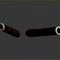 Two Long Traditional Wooden Musical Equipment Instruments With Holes Design