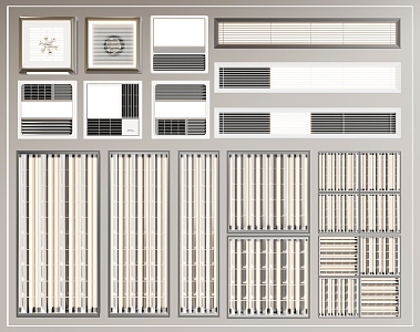 Grille lamp office grille lamp panel tuyere yuba 3d model