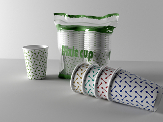 Modern Paper Cup Paper Cup 3d model