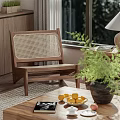 Cozy Living Room With Wooden Walls Large Windows Mountain View Sofa And Coffee Table