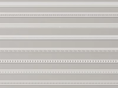Various Decorative Crown Molding Styles For Interior Design And Home Styling 3d model