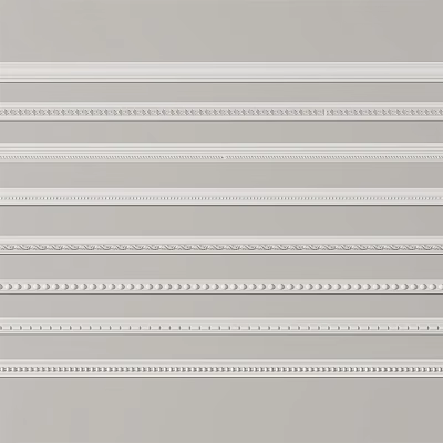 Various Decorative Crown Molding Styles For Interior Design And Home Styling 3d model
