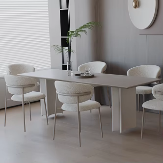 Modern table combination 3d model
