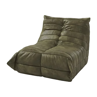 Nordic Simple Single Sofa 3d model