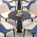 Modern Bar Featuring Green Blue Chairs Circular Wooden Light And City View Through Large Windows