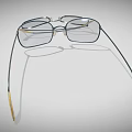 Two Pairs of Stylish Eyeglasses With Metal Frames And Transparent Lenses