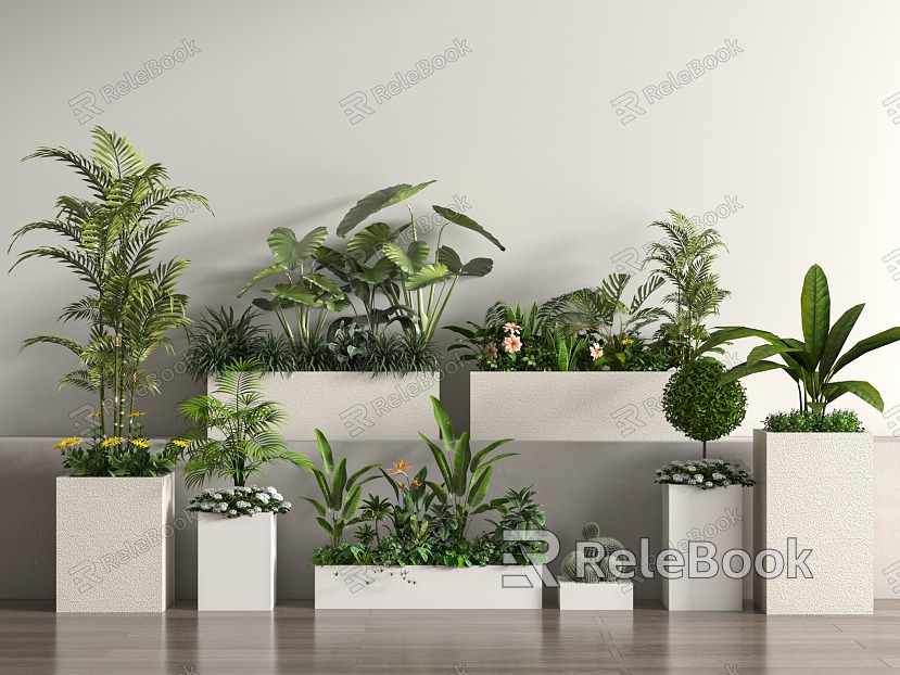 Pendulum green plant flower box plant combination plant pile landscape landscape model