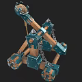 Catapult Stylized Catapult Shell Bomb Cannon 3d model