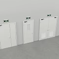 Various White Interior Door Designs Showcasing Different Panel And Glass Features 3d model
