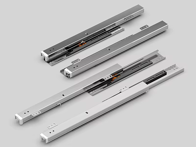 Heavy Duty Metal Drawer Slides With Linear Sliding Rails For Furniture Hardware 3d model