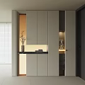 Modern Sleek Shoe Cabinet With Functional Storage And Decorative Shelf Featuring Vase And Ornament