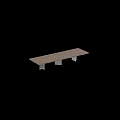 Modern Wooden Bench With Sturdy Metal Legs And Smooth Surface Design