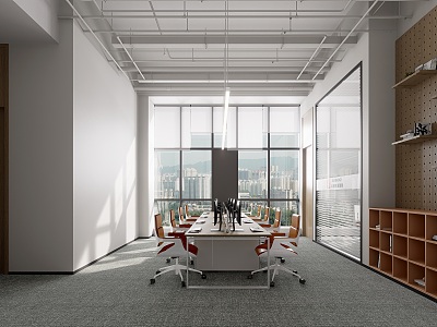 Modern Public Office Desk and Chair model