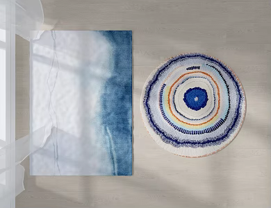 Modern Round Carpet Fabric Carpet 3d model