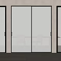 Modern Glass Doors Sliding Frosted And Louvered Panel Designs In Minimalist Interior With Gray Walls