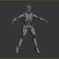 Robot Assistant Small Robot Butler Robot Butler Figure Game Figure 3d model