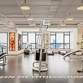 Modern Queen Fit Fitness Studio With Well Equipped Exercise Equipment And Machines