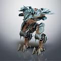 Detailed Mechanical Creature With Spiked Armor And Metallic Exoskeleton Design 3d model