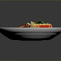Grilled Chicken Breast With Rice Diced Tomatoes Avocado And Green Garnish On White Plate