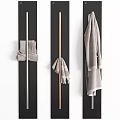 Stylish Modern Clothes Hanger With Metal Frame And Soft Towels Hanging On Wall