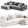 Multi-person Sofa Fabric Multi-person Sofa Fabric Pillow poliform 3d model