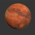 Planetary Geometry of Modern Mars Planet 3d model