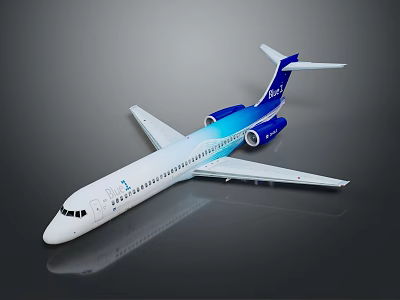 Blue Origin Reusable Spacecraft Supporting Modern Commercial Space Exploration 3d model