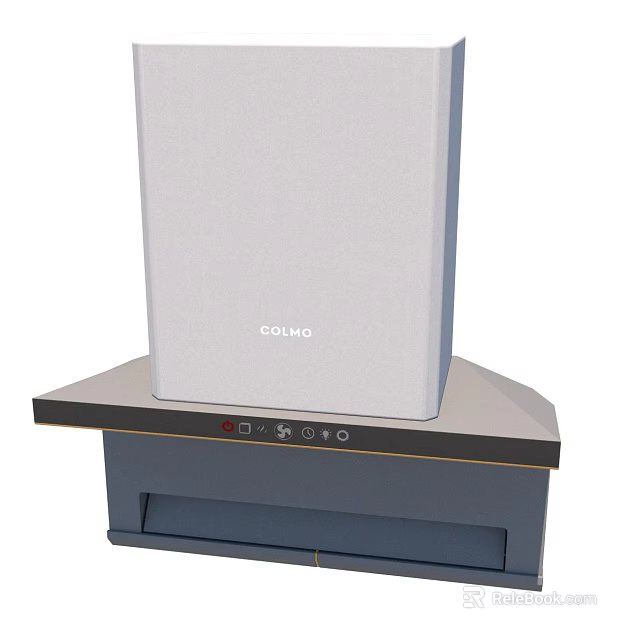 COLMO Modern Kitchen Appliance With White Body Gray Base And Control Panel 3d model