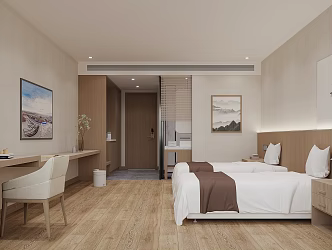 Hotel Rooms Modern Rooms 3d model