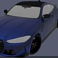 Blue BMW Coupe With Black Roof Sporty Front Grille And Black Alloy Wheels