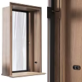 Modern Wooden Frame Casement Window With Clear Glass Panels And Multiple Design Styles