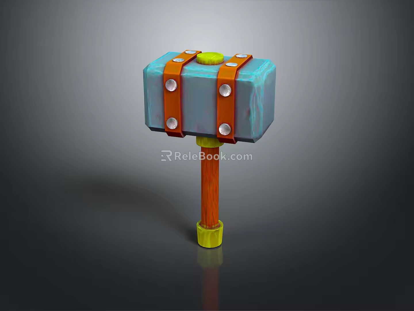 Hammer Warhammer Cartoon Hammer Magic Hammer Thor's Hammer Ancient Weapons Cold Weapons Medieval Items 3d model