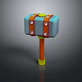 Hammer Warhammer Cartoon Hammer Magic Hammer Thor's Hammer Ancient Weapons Cold Weapons Medieval Items 3d model