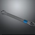 Professional Silver Double Ended Metal Wrench With Blue Grip Hardware Tool