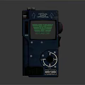 Portable Computer Terminal With Dark Blue Casing Green Display And Control Knobs