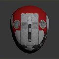 Modern Weapon Tactical Helmet With Silver Black Red Design And Transparent Visor