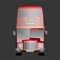 Red Double Decker Bus With Peach Daisy Branding And Colorful Side Advertisements