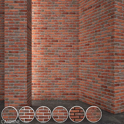 Red Brick Wall Building Component Featuring Corner Structure And Construction Elements 3d model