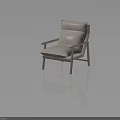 Modern Wooden Frame Armchair With Light Fabric Cushion And Backrest Design
